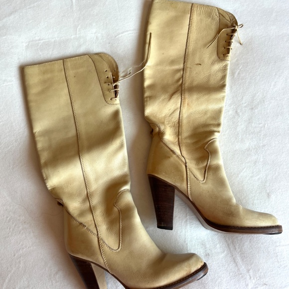Vintage Leather Heeled Boots - Picture 2 of 2